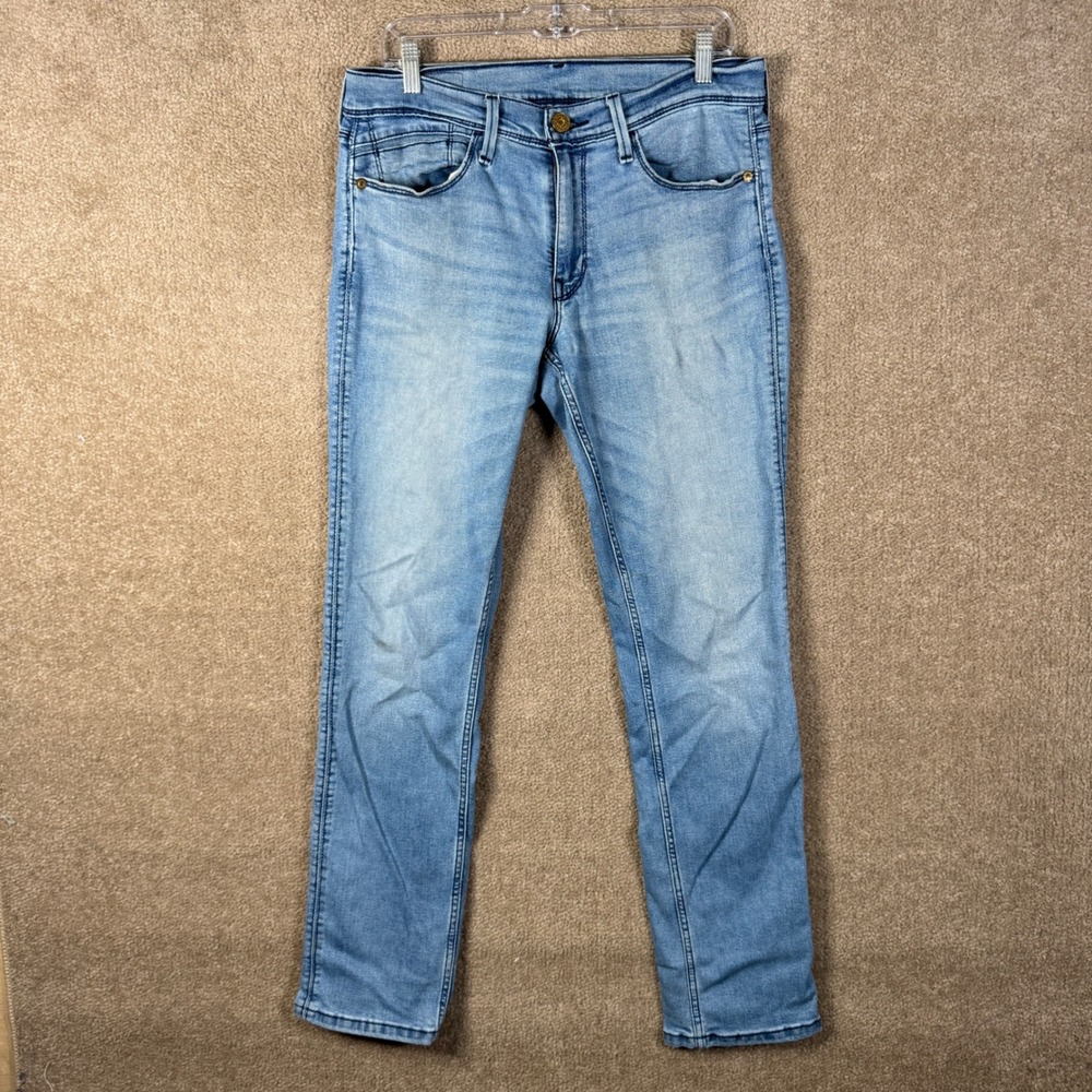 Levi's 511 Slim Fit Mens Size 32x32 Light Wash Blue WaterLess Stretch Jeans